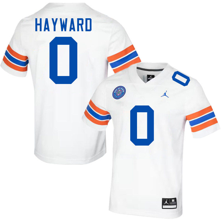 Lagonza Hayward Florida Jersey,Florida Gators #0 Lagonza Hayward Uniforms,Jersey Youth-Throwback Whi